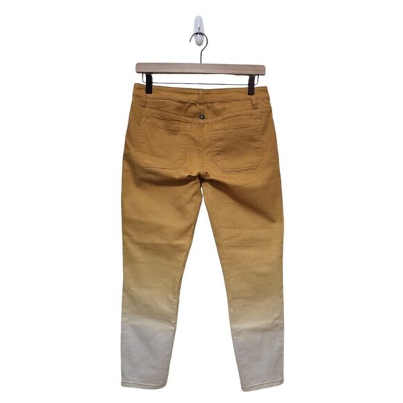 Prana Jett Dripped Cumin Ombre Low Rise Zip Cuff Capris Sz 27 - Picture 5 of 10